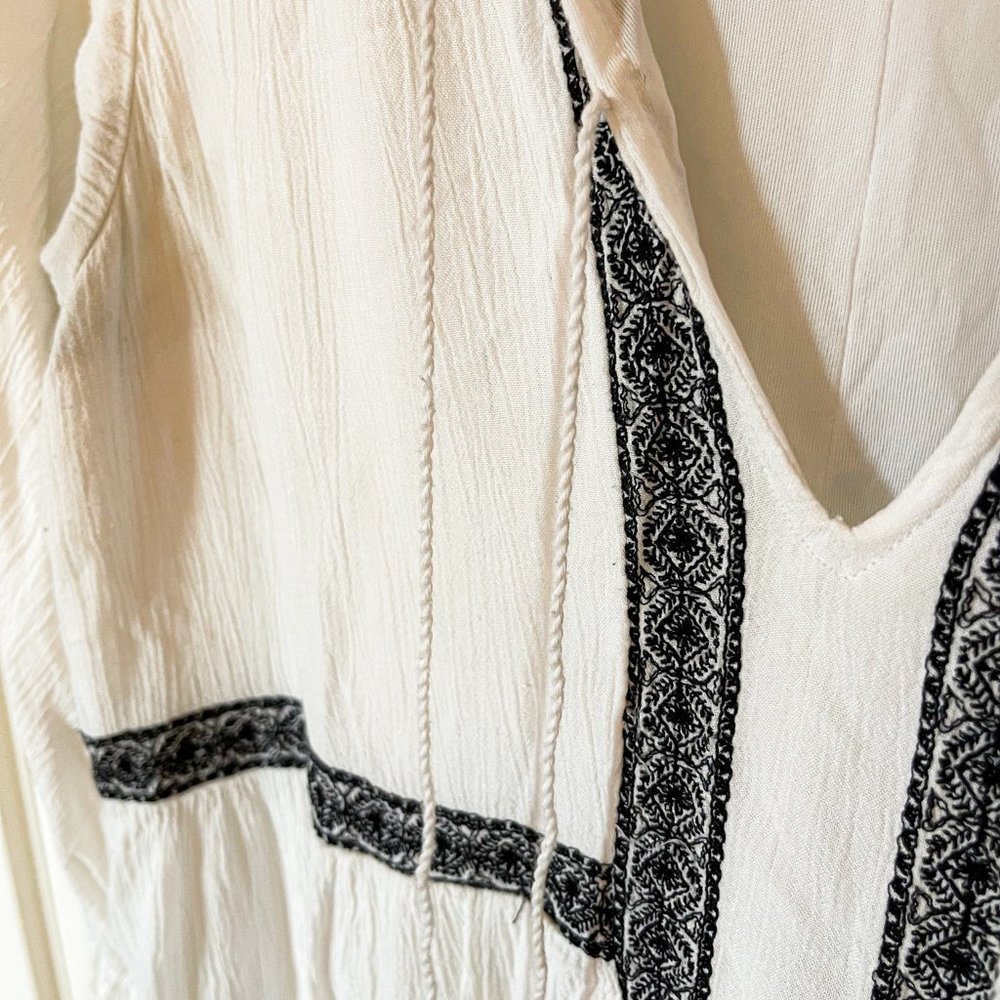 White boho shift dress
